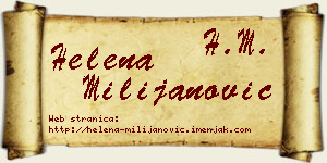 Helena Milijanović vizit kartica